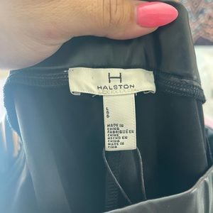 Faux leather joggers